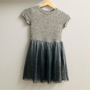 Cat & Jack Girl’s Heather Gray and Sparkle Tule Skirt Dress size Small 6
